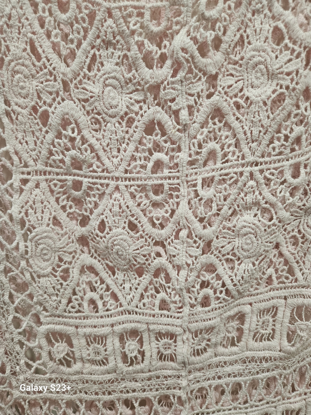 Cato Light Pink Crochet Fringe Sweater - Picture 3 of 6